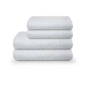 Toalha de Banho Pinta e Borda 2024 – 70x140 cm – Branco (F9934)